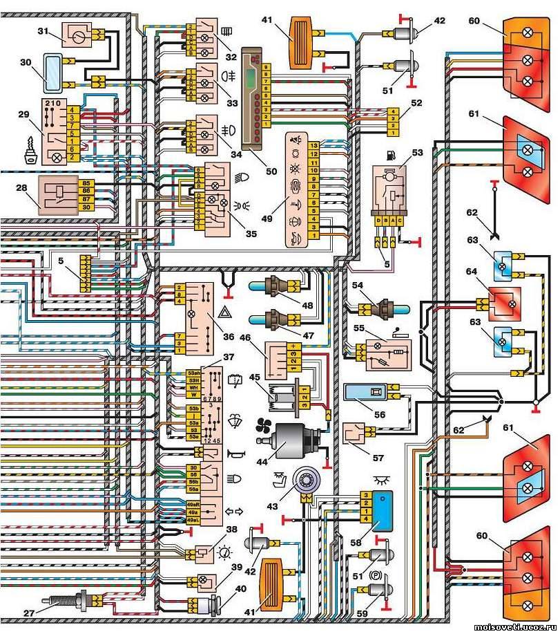 Электросхема ВАЗ Электрическая схема